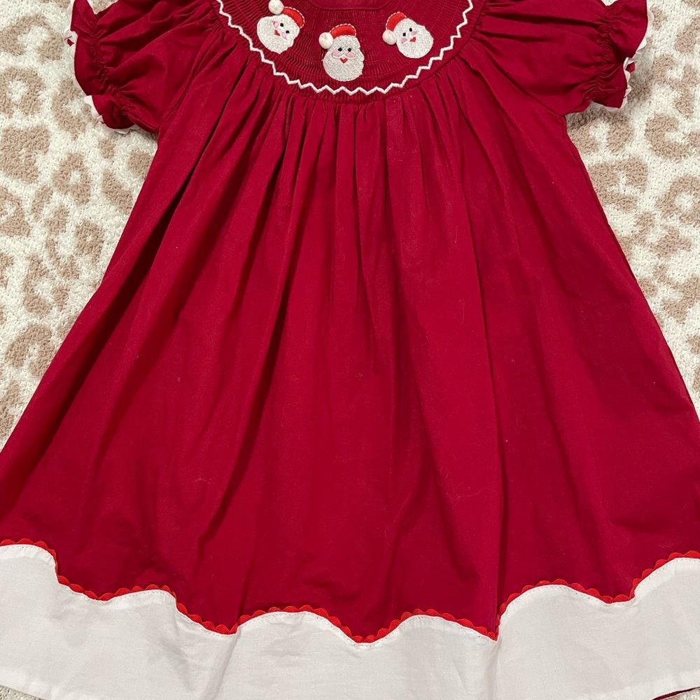 Smocked Santa Dress.
